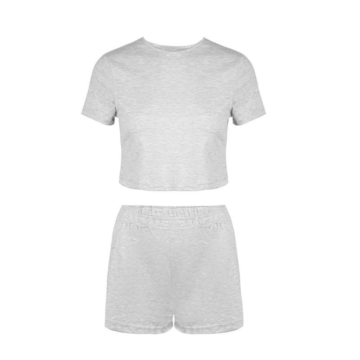 Dame Sporty kort top med højtaljede shorts Skovae