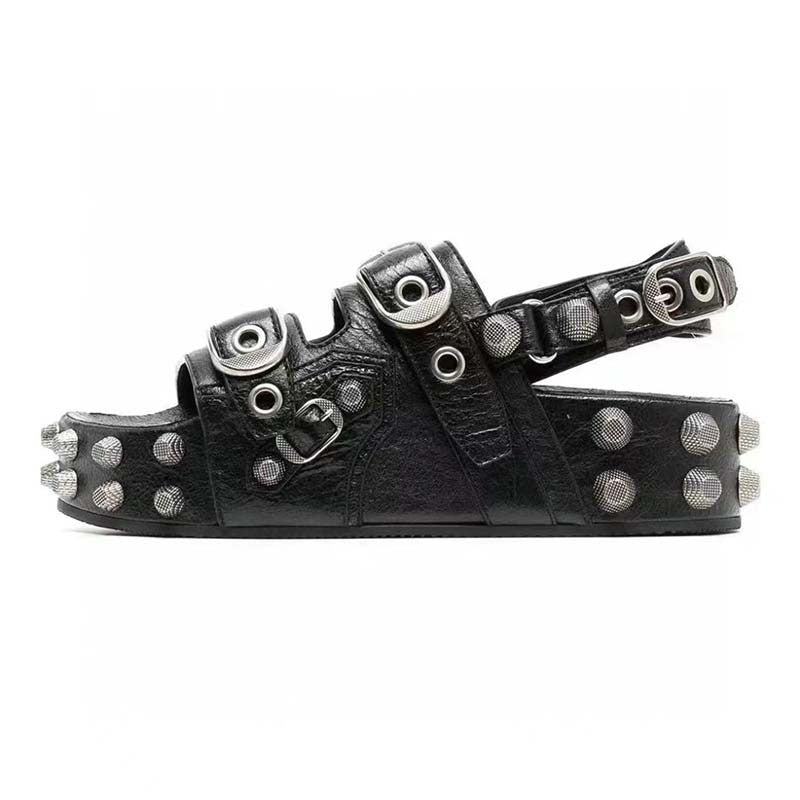 Femme Spids Platform Slide Sandaler Stilla