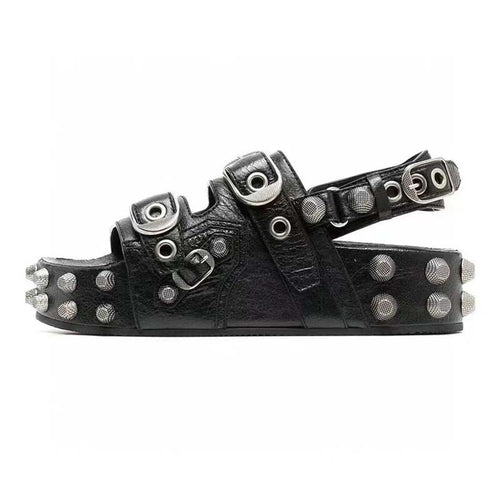 Femme Spids Platform Slide Sandaler Stilla