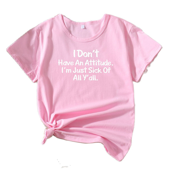 Dame Fritid Attitude Grafik T-shirt Stilla