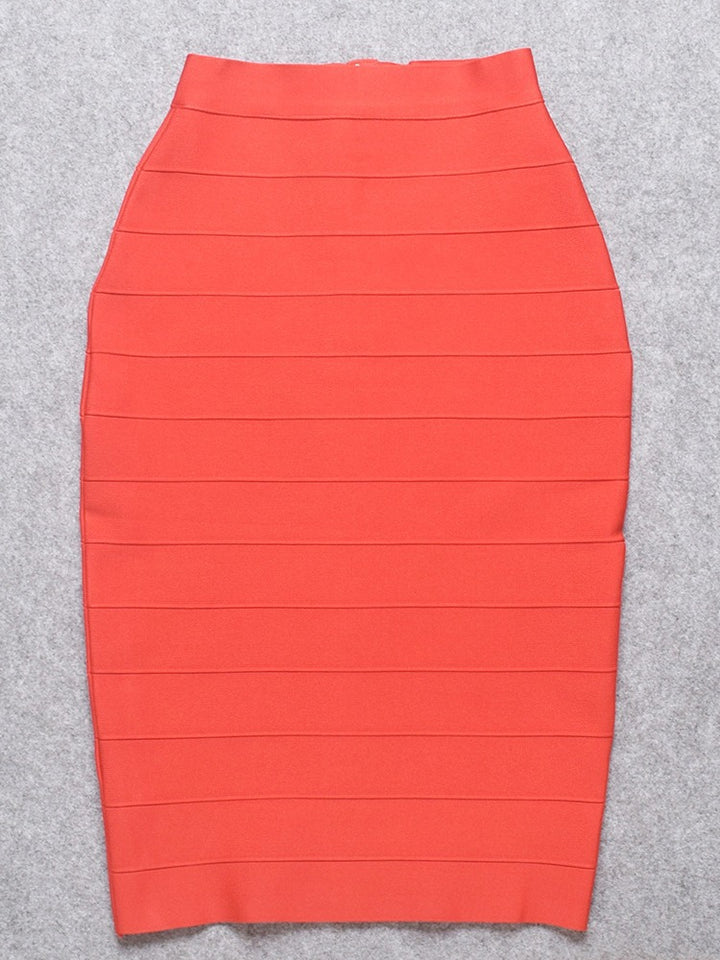 Dame figursyet midi-nederdel med struktureret design Stilla
