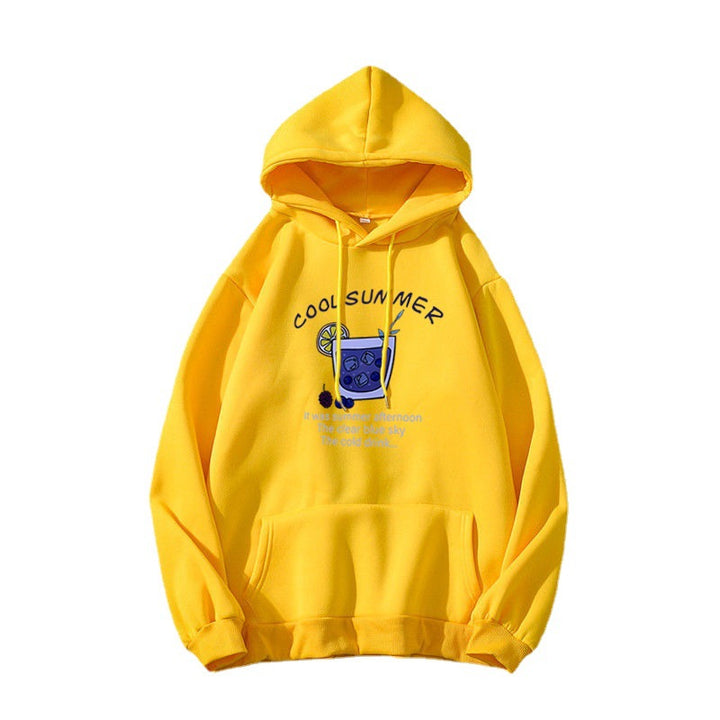 Kvinders hoodie med muntert sommermotiv Skovae