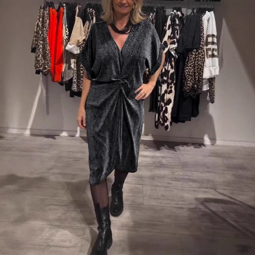 Dame Wrap Kjole i elegant Fløjl Stilla