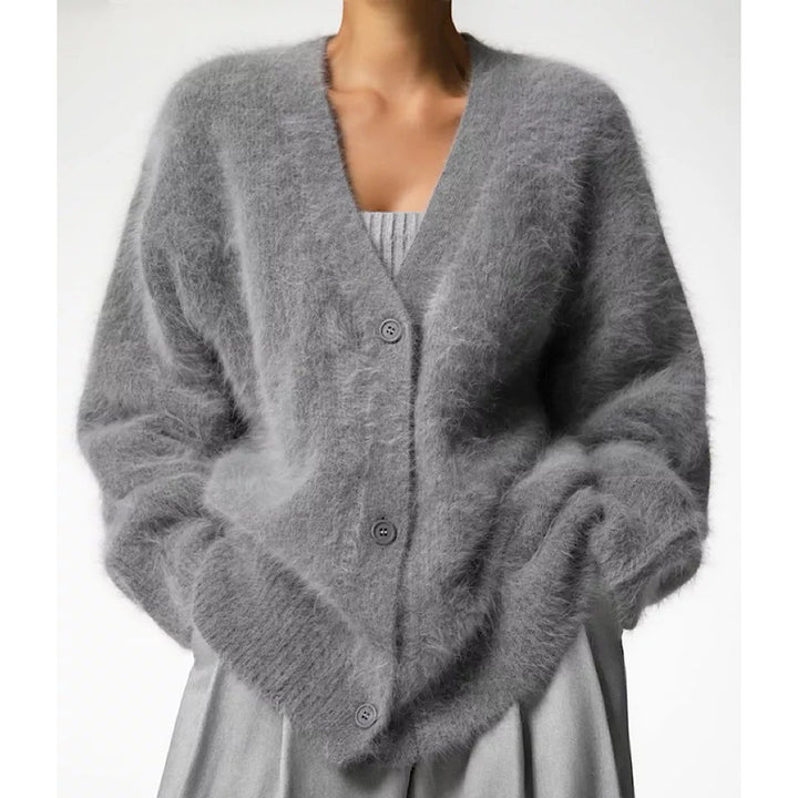 Femme Plush Button-Up Strikjakke Stilla