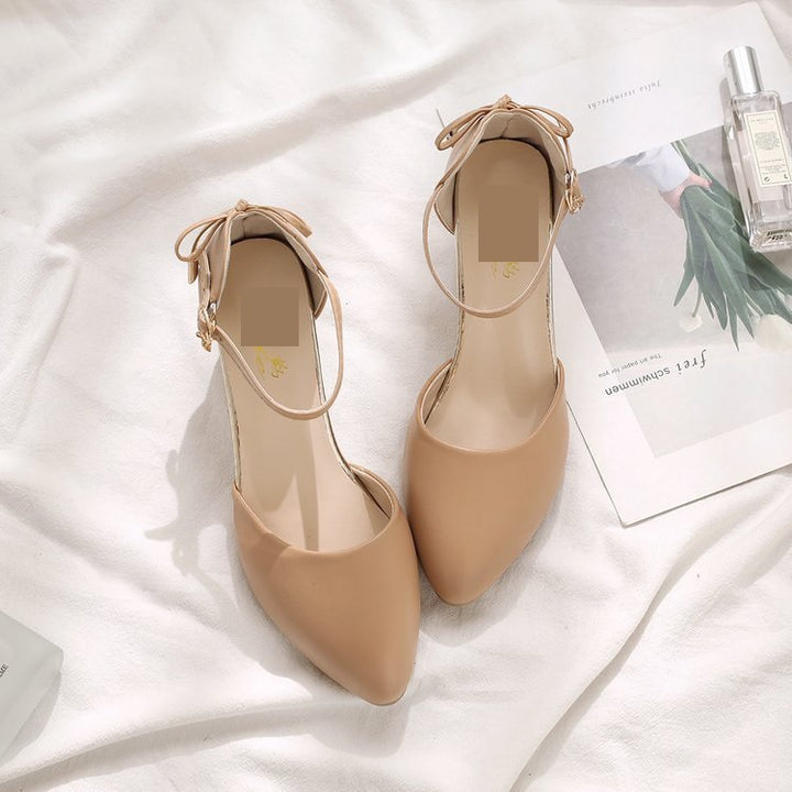 Dame elegante Slingback-pumps med moderne knude-detalje og stabil blokhæl Stilla