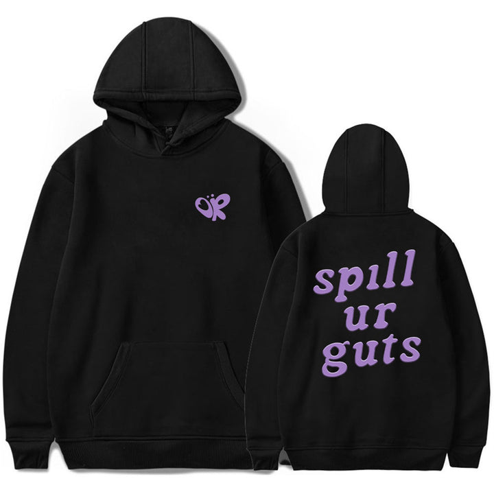 Kvinders hoodie med afslappet skrift og behagelig pasform Skovae