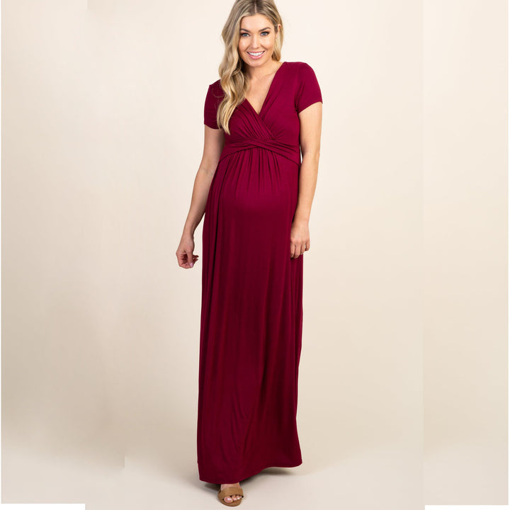 Dame Graviditets-Wrap-Maxikjole Stilla