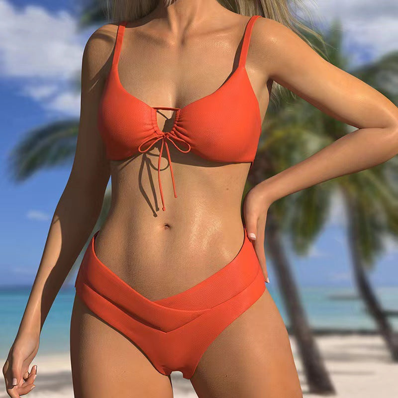 Dame bikini sæt med justerbar top og høj talje Stilla