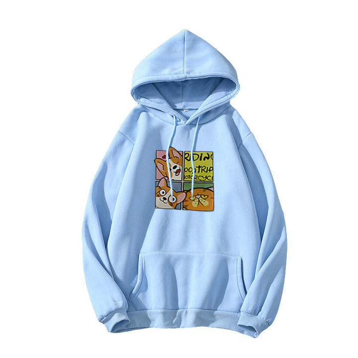 Kvinde Hoodie med sødt hunde design Skovae
