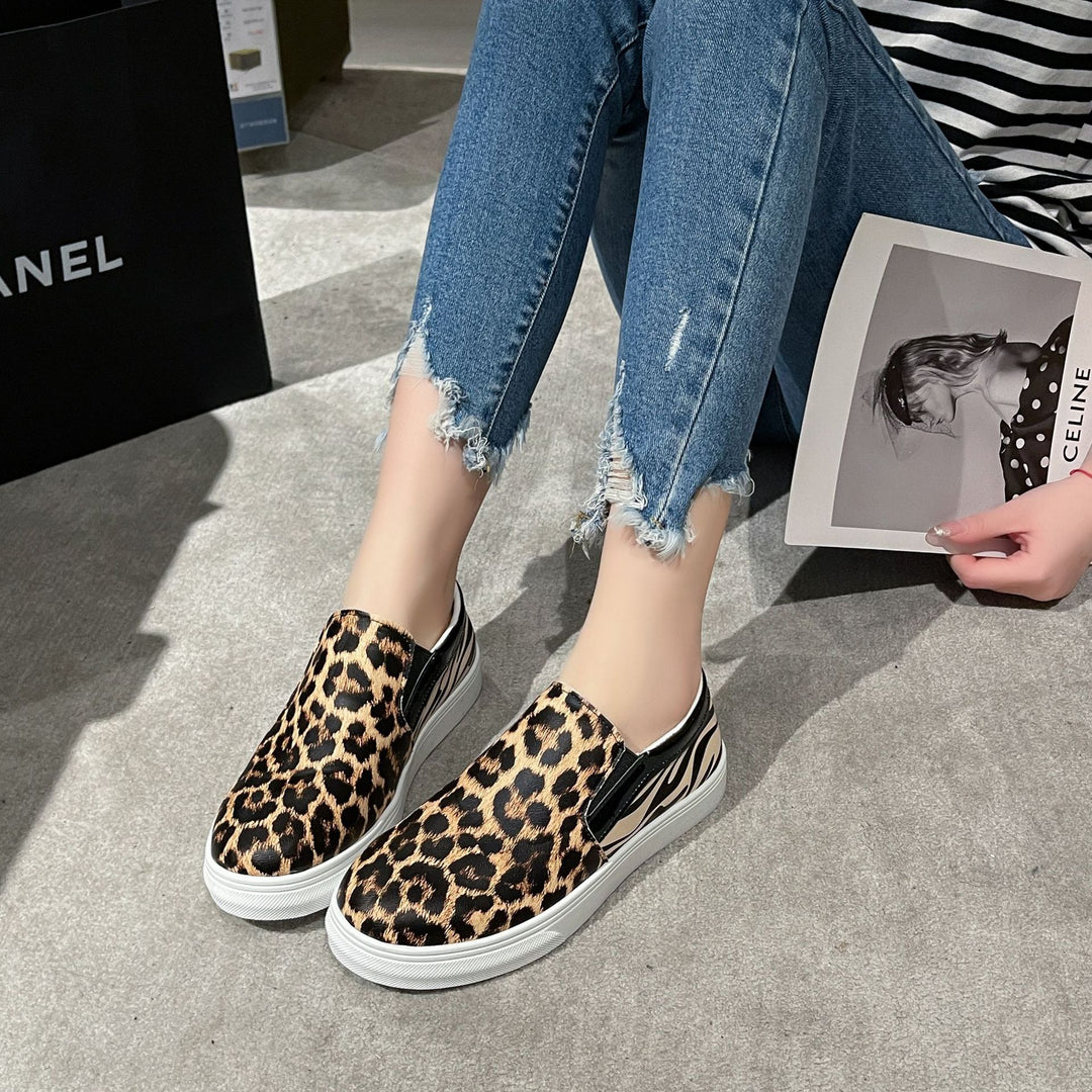 Dame mode Slip-On Sneakers i leopardmønster Stilla