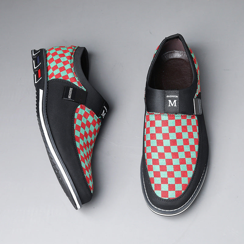 Herrer Trendy Slip-On Tjekkede Sneakers Stilla