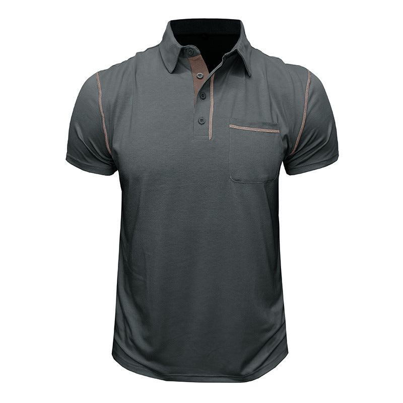 Herren kortærmet polo t-shirt med moderne snit og praktisk brystlomme Stilla