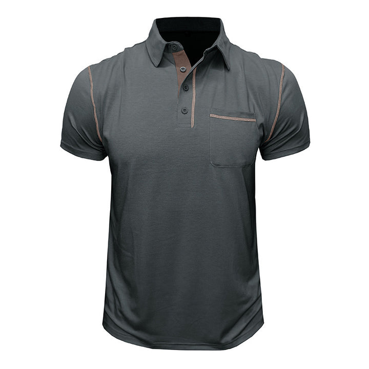 Herren kortærmet polo t-shirt med moderne snit og praktisk brystlomme Stilla