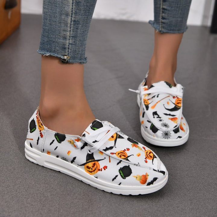 Dame Sneakers med Halloween-motiv og komfortabelt fodseng Stilla