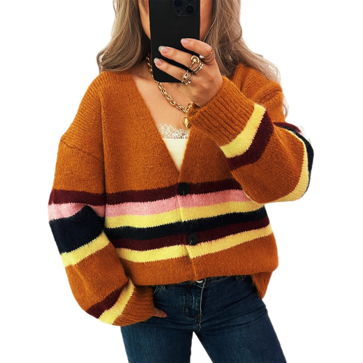 Kvinder hyggelig cardigan med elegante striber Stilla