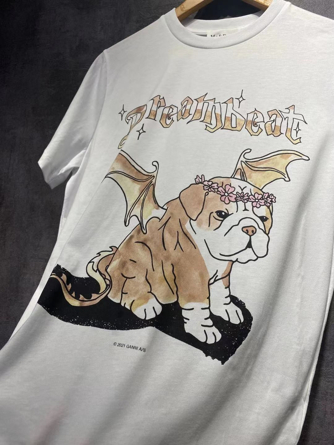 Dame T-shirt med kreativt dyremotiv og unikke grafikker Stilla