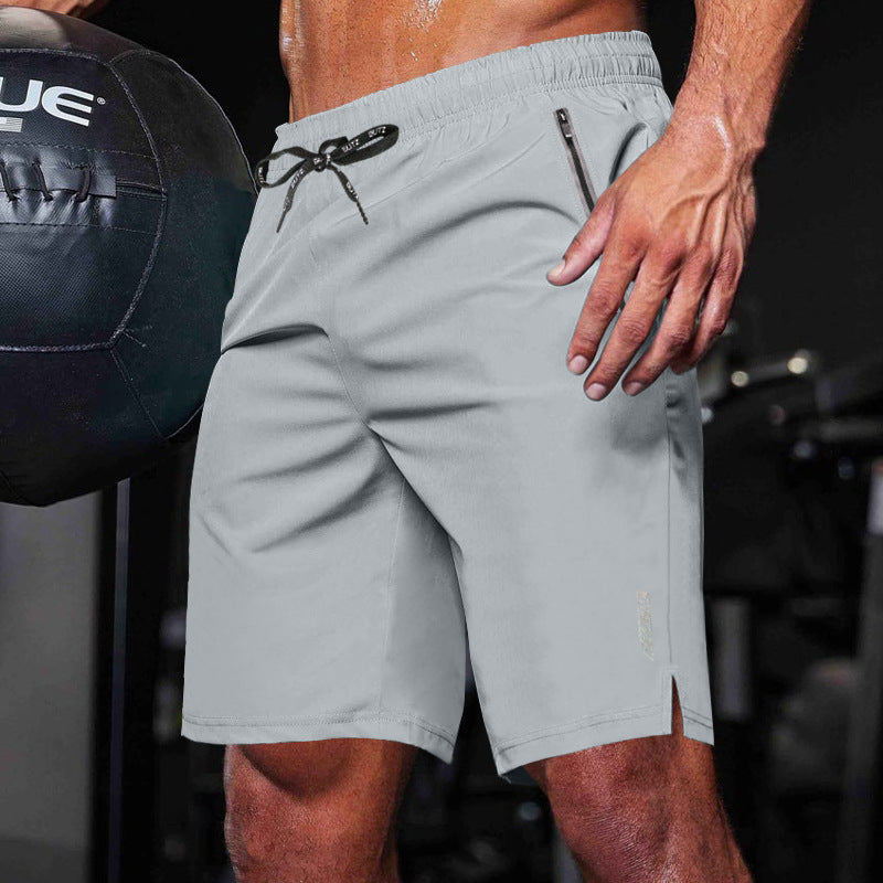 Herrer sportsshorts med sidelommer med lynlås og elastisk talje Stilla