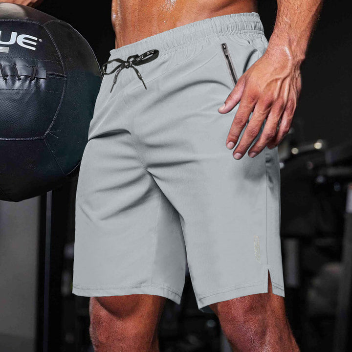Herrer sportsshorts med sidelommer med lynlås og elastisk talje Stilla