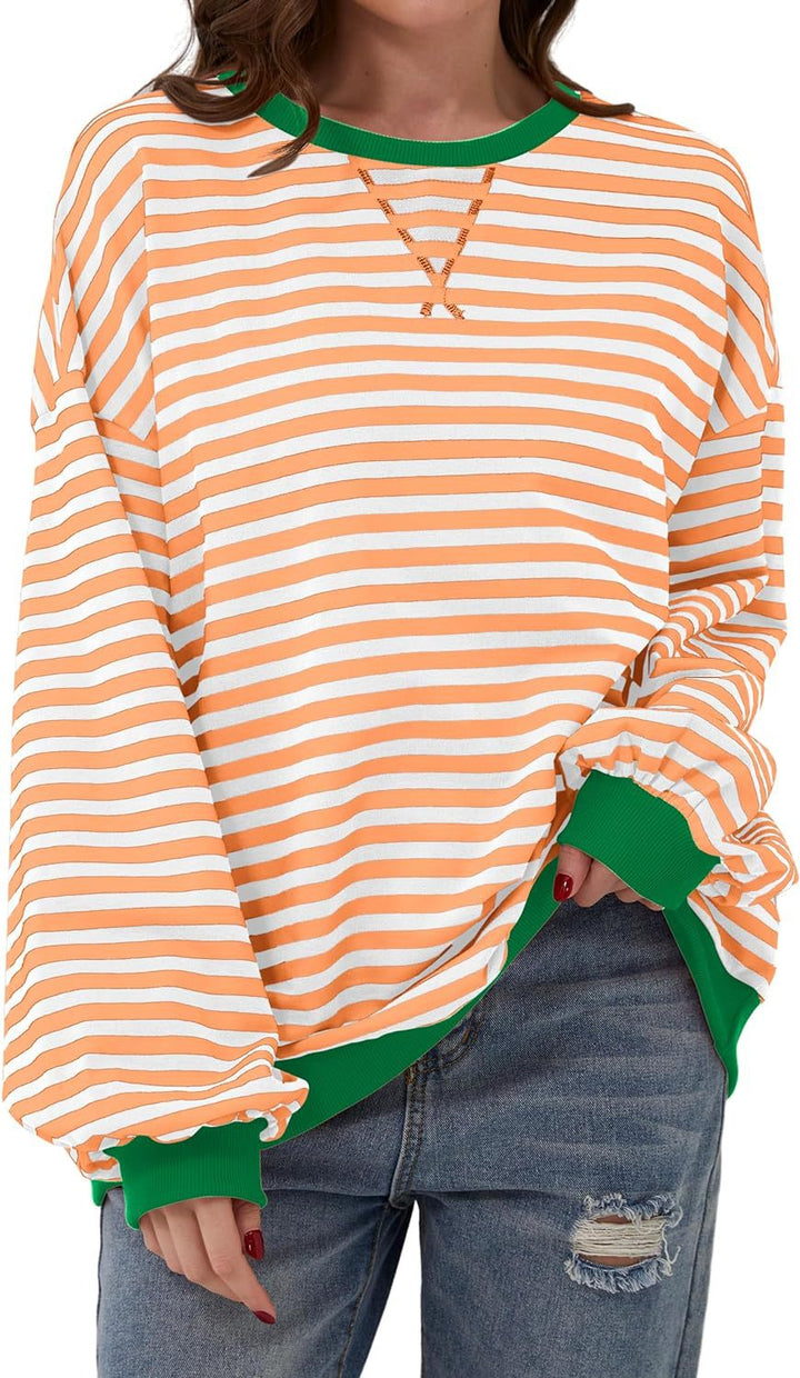Stilla | Casual, Stribet Pullover Med Løs Pasform