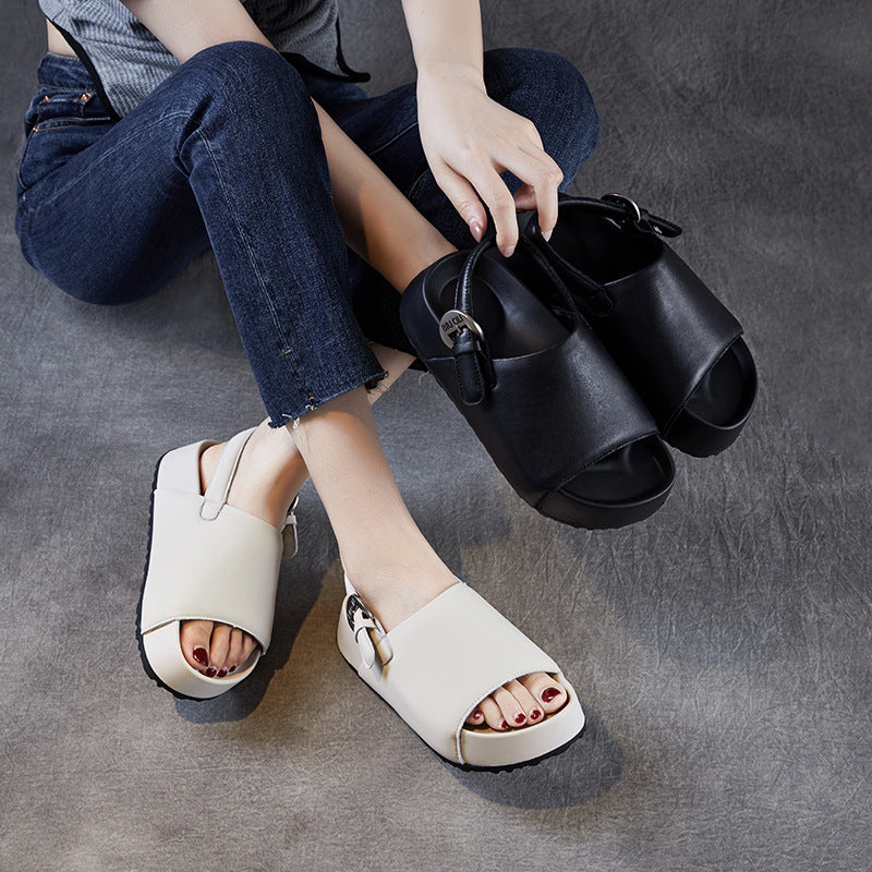Dame stilfulde Slingback Slide Sandaler med forhøjet plateau Stilla