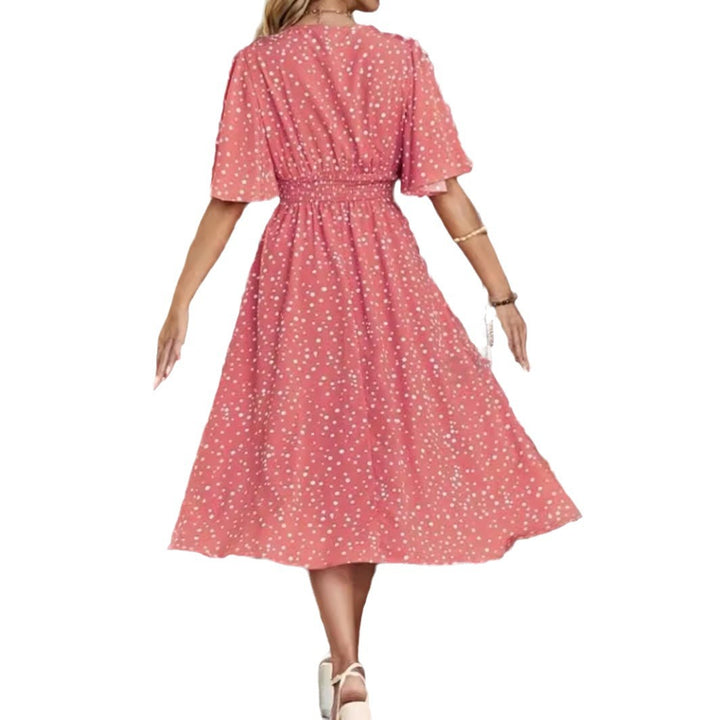 Dame Elegant Wrap Midi Kjole Stilla