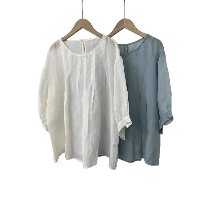 Femme Afslappet Fit Let Linned blouse Stilla