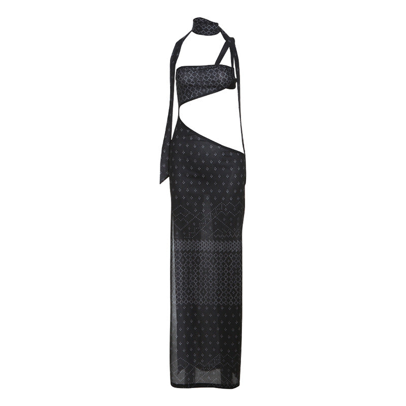 Dame Elegant Maxikjole med innovativt snit og variable stropper Stilla