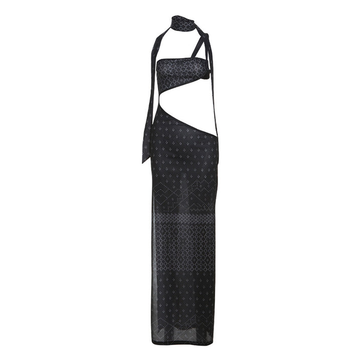 Dame Elegant Maxikjole med innovativt snit og variable stropper Stilla