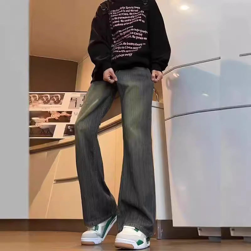 Damer Flared Jeans med unik vask og høj talje Stilla