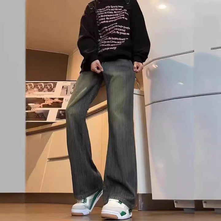 Damer Flared Jeans med unik vask og høj talje Stilla