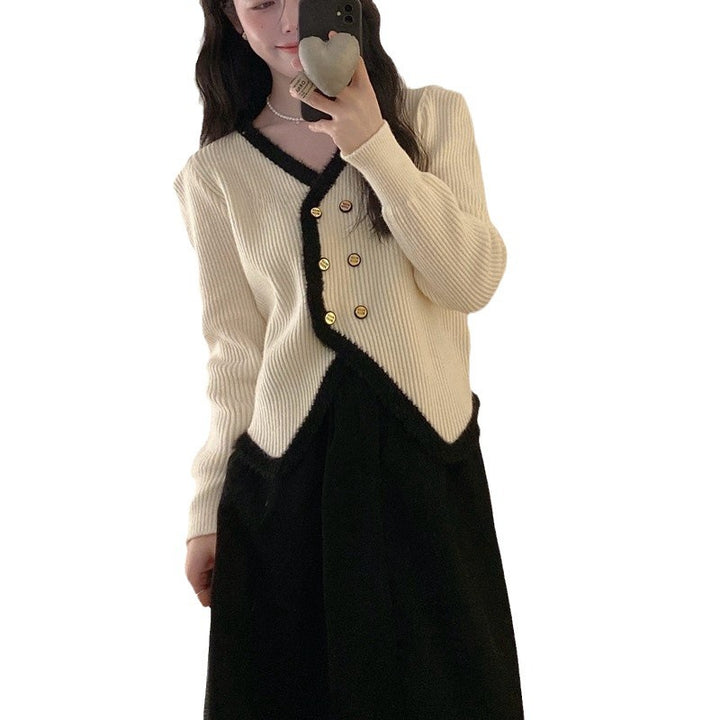 Kvindernes elegante cardigan med kontrastkant og knapdetaljer Stilla