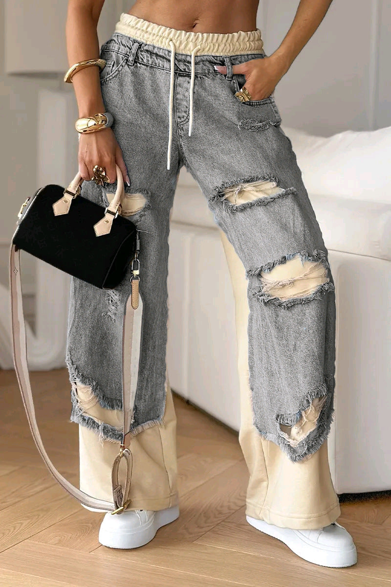 Kvinder Urban Ødelagt Denim Jogger Stilla