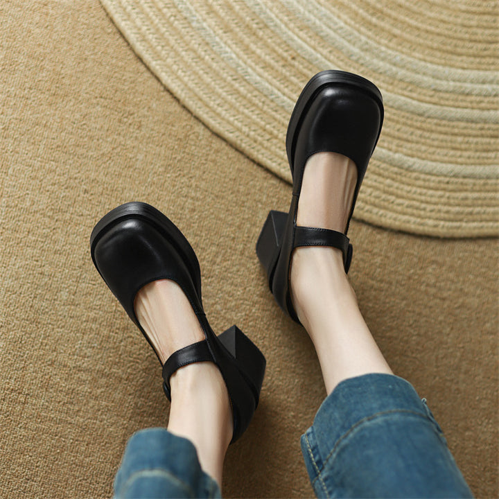 Dame Slingback-pumps med komfortabel blokhæl og elegant silhuet Stilla
