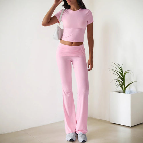 Kvinders sporty sæt med tætsiddende top og flagrende leggings Stilla