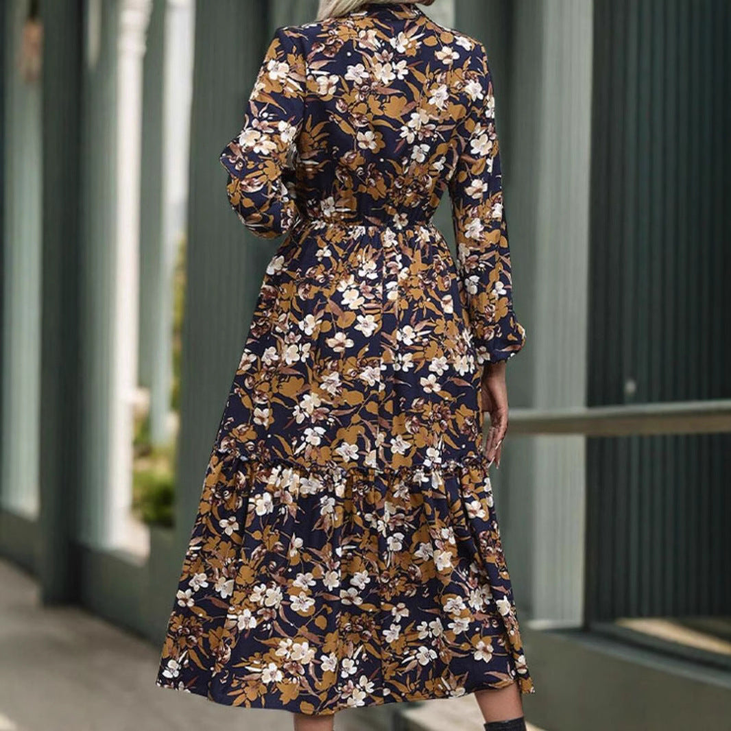 Dame Midi-kjole med flot design, asymmetrisk snit og elastisk bånd Stilla