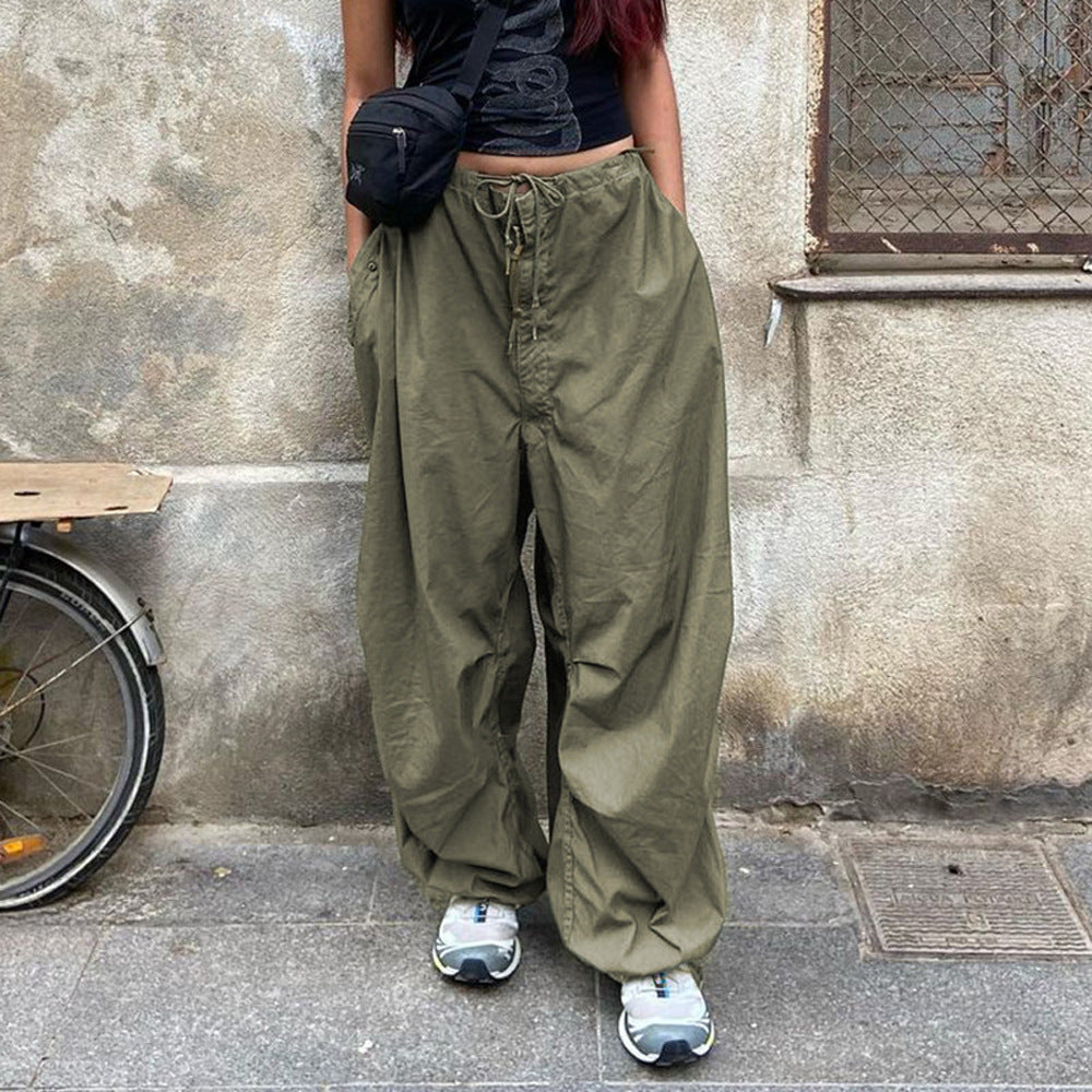 Dame trendy Cargo-bukser med elastisk linning og sidelommer Stiila
