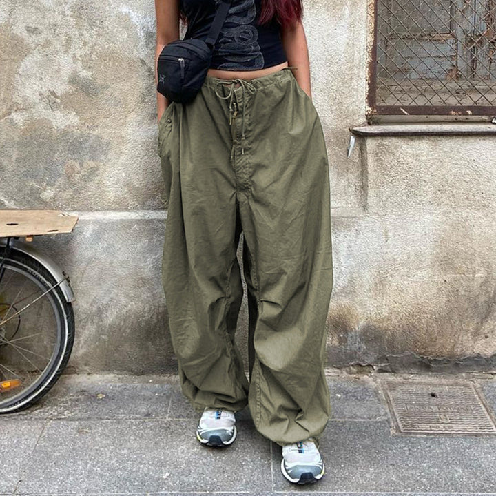 Dame trendy Cargo-bukser med elastisk linning og sidelommer Stiila