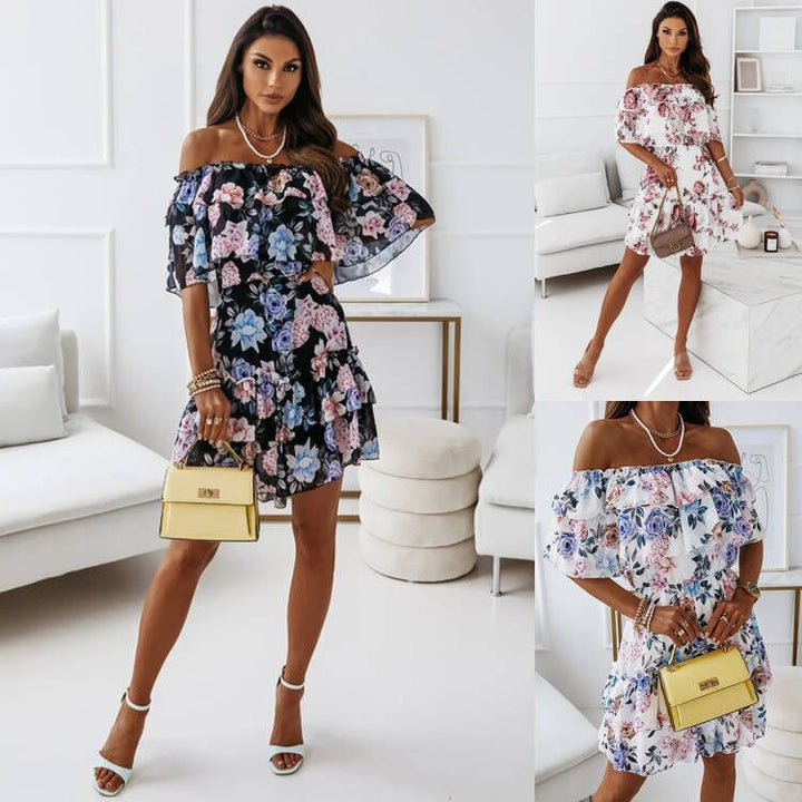 Dame sommerkjole med floralt design Stilla