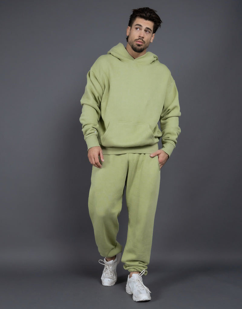 Herrer Behagelig bomulds-sweatsuit med praktiske lommer og elastisk talje Stilla