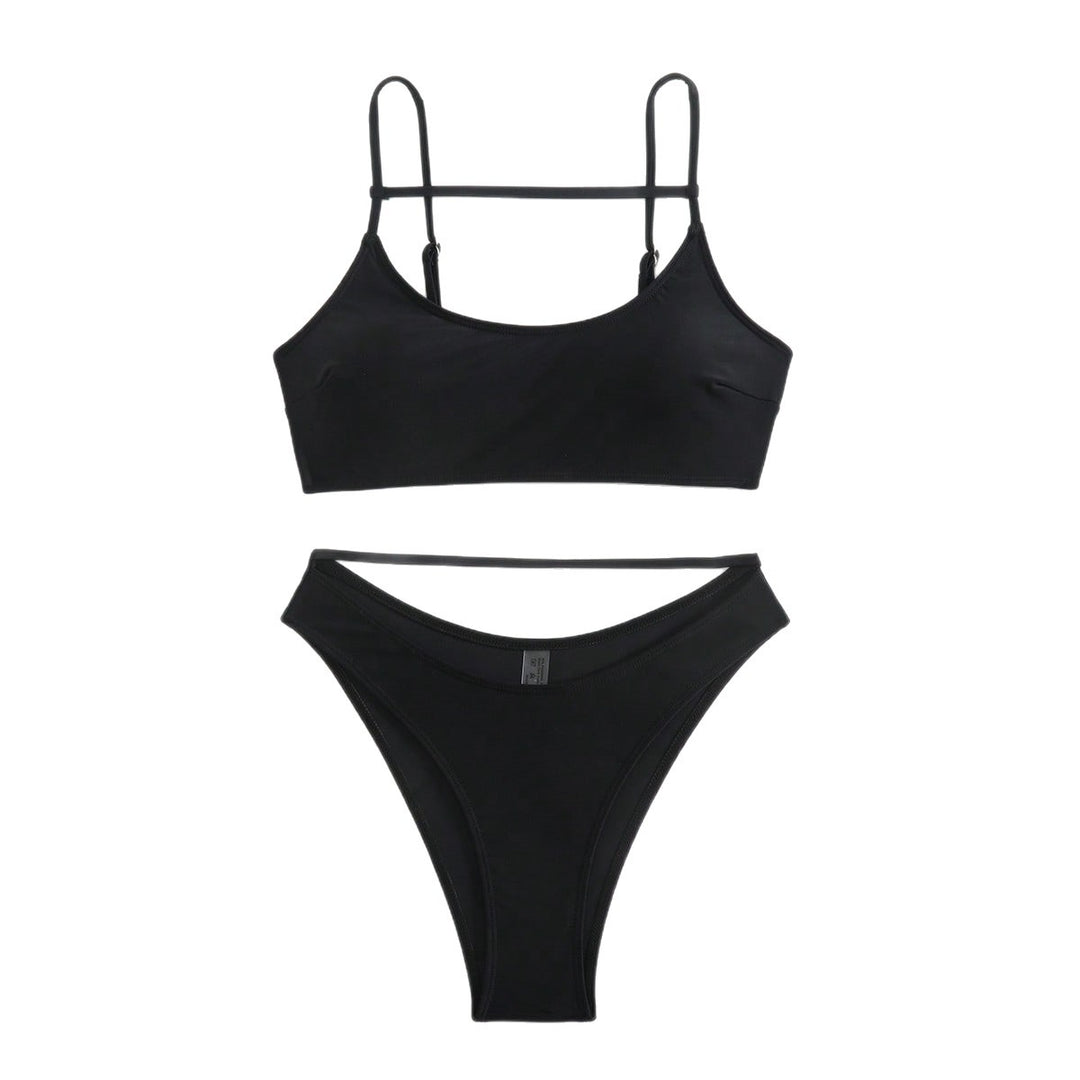 Dame Triangel-Bikini-Sæt med innovativt snit og justerbare stropper Skovae