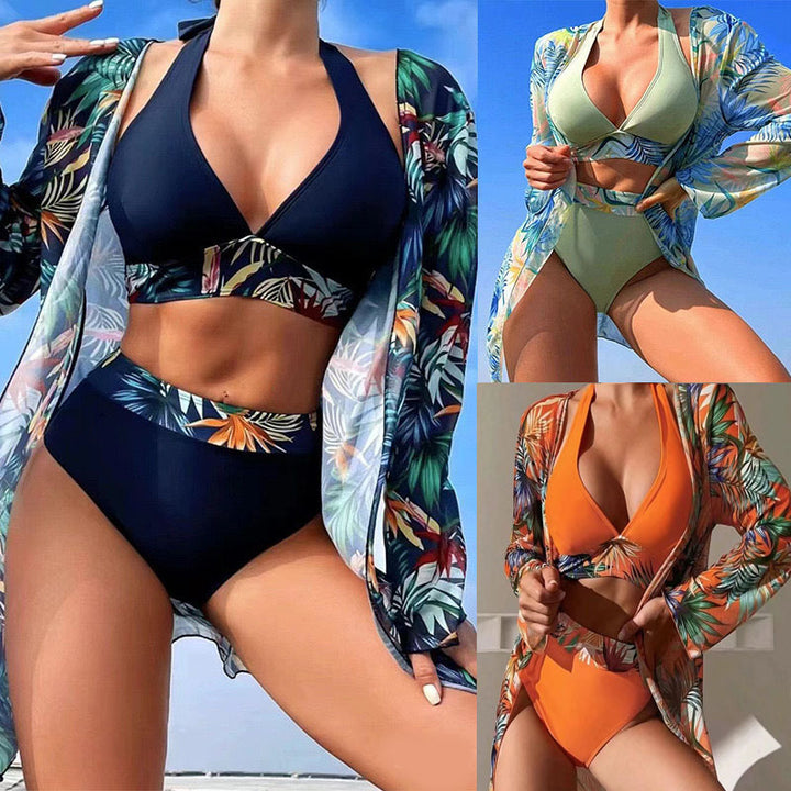 Dame Bikini-sæt med blomstret overdel Stilla
