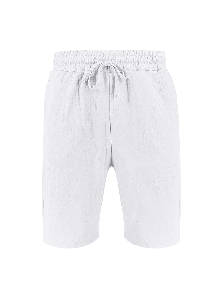 Dame afslappede linned-short med elastisk talje og praktiske lommer Stilla