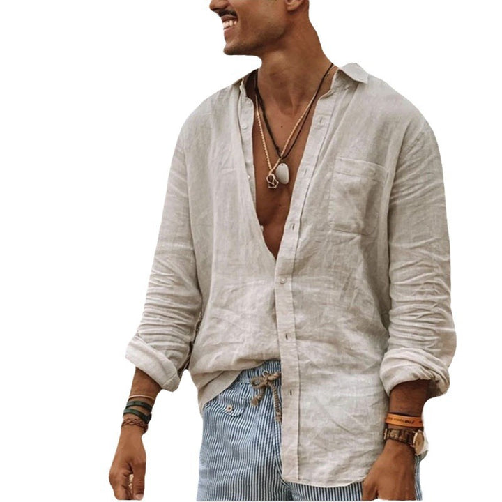 Herre Let Linned Bluse Stilla