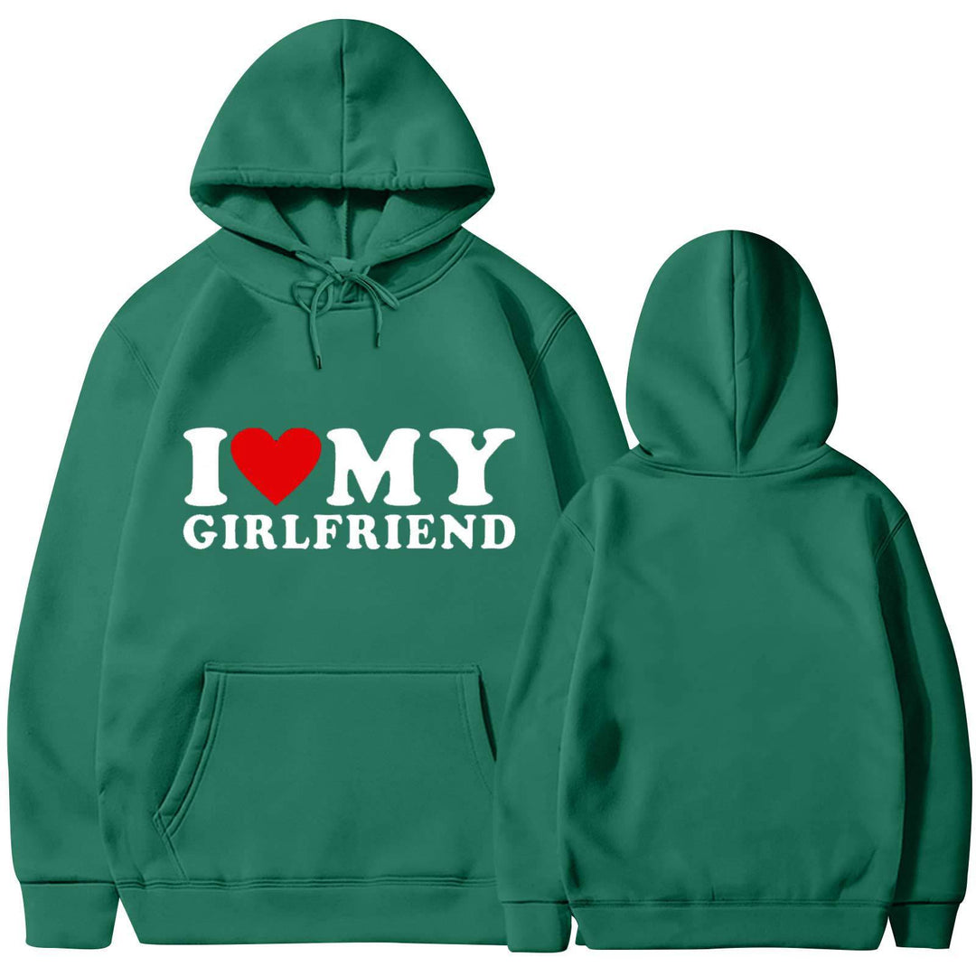 Kvinders afslappede hoodie med hjertegrafik Skovae