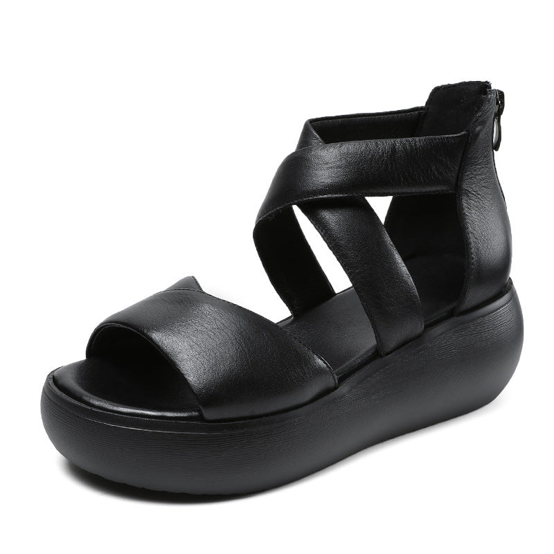 Dame platform slide sandaler med krydsede stropper Stilla