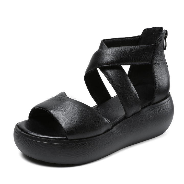 Dame platform slide sandaler med krydsede stropper Stilla