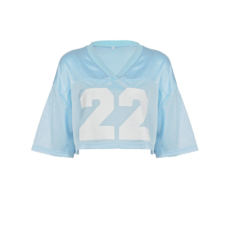 Dame Sporty Crop-Top med netdesign og alsidige anvendelsesmuligheder Skovae