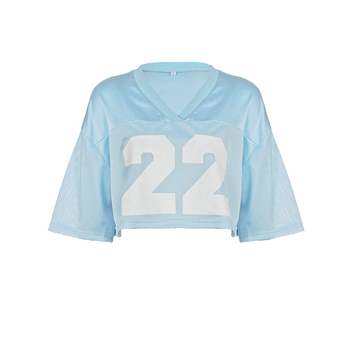 Dame Sporty Crop-Top med netdesign og alsidige anvendelsesmuligheder Skovae