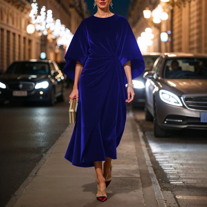Dame Elegant Velour Aftenkjole Stilla