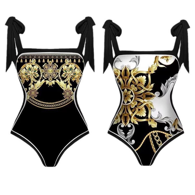 Dame badedragt og sarong-sæt med elegant barokdesign Stilla